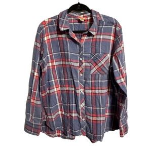 Woolrich Plaid Flannel Button Up Shirt 100% Cotton Cabin Hiking Top Size XS